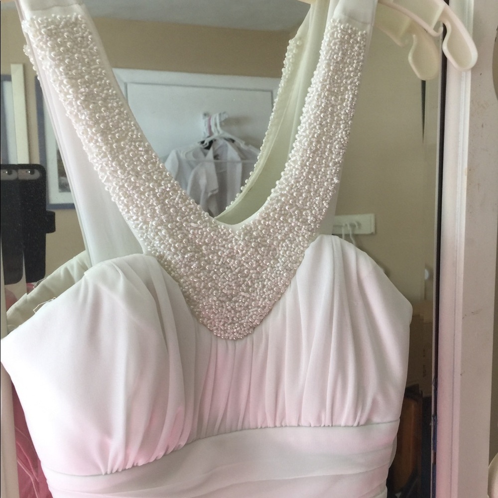 Simple wedding dress.